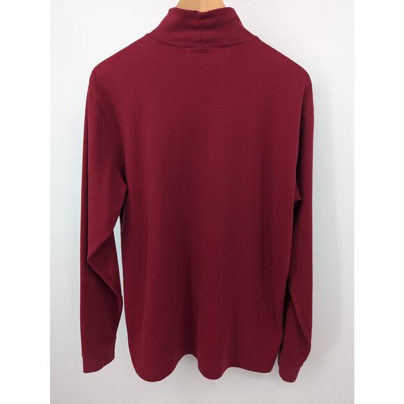 Vintage EUC L.L. Bean Red Turtleneck Men's Sweater Size Medium M - Picture 3 of 5